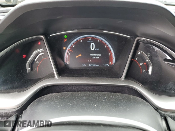 2020 Honda Civic Sedan Sport with VIN 19XFC2F85LE200703, listed as a Copart auction lot 45401055 with 69,941 mi miles and Non Repairable. Bid and sale history available at carsss.com. Image 9.