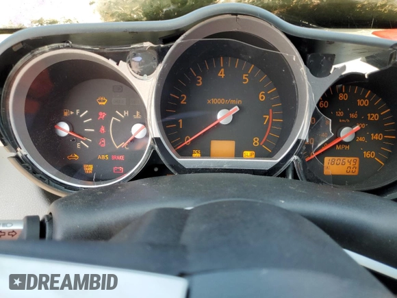 2004 Nissan 350Z Touring with VIN JN1AZ36A44M252461, listed as a Copart auction lot 71462124 with 180,649 mi miles and Clean Title. Bid and sale history available at DreamBid. Image 9.