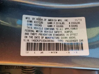 2014 Honda Accord Sport with VIN 1HGCR2F50EA089363, listed as a Copart auction lot 82417544 with 126,750 mi miles and Salvage Title. Bid and sale history available at DreamBid. Image 12.