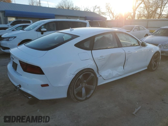 2017 Audi S7 Premium Plus z VIN WAUWFAFC5HN055118, wystawiony jako Copart lot #84344914 z przebiegiem 60 750 mil mil oraz Szkody całkowita. Historia ofert i sprzedaży dostępna na DreamBid. Obrazek 3.