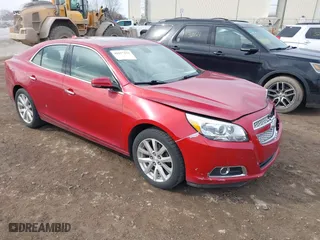 2013 Chevrolet Malibu LTZ with VIN 1G11H5SA4DF297978, listed as a IAAI auction lot 41837133 with 147,738 mi miles. Bid and sale history available at carsss.com. Image 1.