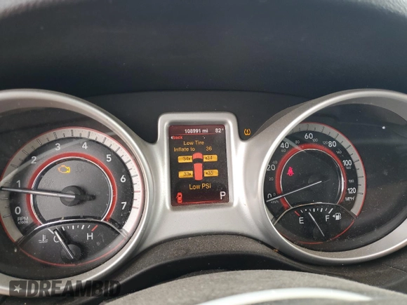 2013 Dodge Journey SE with VIN 3C4PDCABXDT687551, listed as a Copart auction lot 54095375 with 108,991 mi miles and Clean title. Bid and sale history available at DreamBid. Image 9.