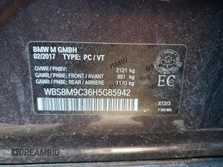 2017 BMW M3 z VIN WBS8M9C36H5G85942, wystawiony jako Copart lot #83209834 z przebiegiem Nie podano mil oraz Tytuł czysty. Historia ofert i sprzedaży dostępna na DreamBid. Obrazek 13.