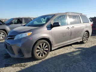 2019 Toyota Sienna LE with VIN 5TDJZ3DC1KS220862, listed as a Copart auction lot 42647705 with 98,778 mi miles and Salvage Title. Bid and sale history available at carsss.com. Image 1.