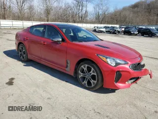 2020 Kia Stinger GT-Line with VIN KNAE15LA1L6075566, listed as a Copart auction lot 45475985 with 46,922 mi miles and Salvage Title. Bid and sale history available at DreamBid. Image 4.