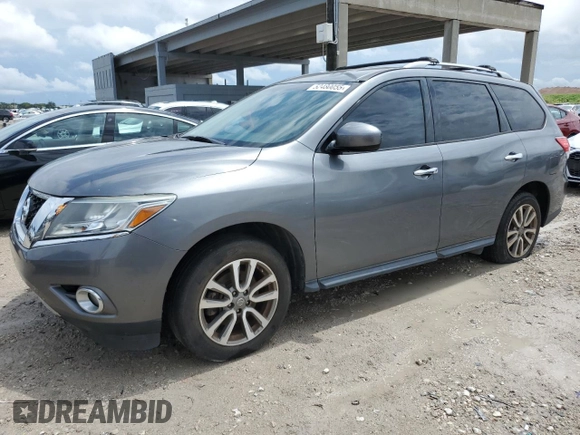 2015 Nissan Pathfinder SV with VIN 5N1AR2MN0FC637467, listed as a Copart auction lot 52480055 with 97,610 mi miles and Clean title. Bid and sale history available at DreamBid. Image 1.