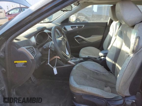 2012 Hyundai Veloster w/Red Int with VIN KMHTC6AD5CU030242, listed as a Copart auction lot 83016604 with 142,555 mi miles and Salvage title. Bid and sale history available at DreamBid. Image 7.