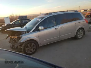 2004 Nissan Quest SE z VIN 5N1BV28U24N354166, wystawiony jako Copart lot #85706634 z przebiegiem Nie podano mil oraz Szkoda całkowita • Salvage title. Historia ofert i sprzedaży dostępna na DreamBid. Obrazek 1.