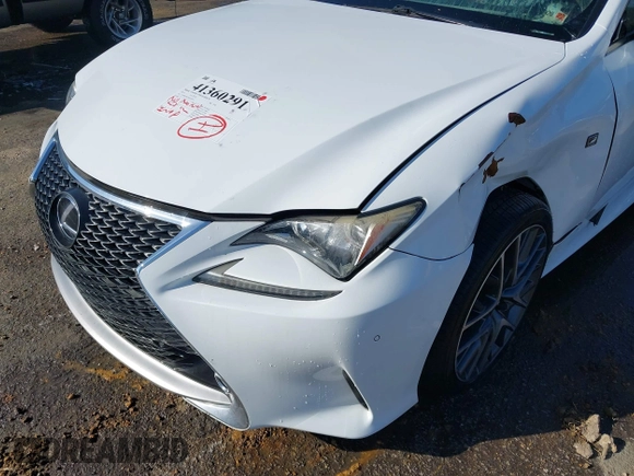 2015 Lexus RC 350 F Sport with VIN JTHHE5BC0F5004911, listed as a IAAI auction lot 41360291 with Not provided miles and . Bid and sale history available at DreamBid. Image 6.