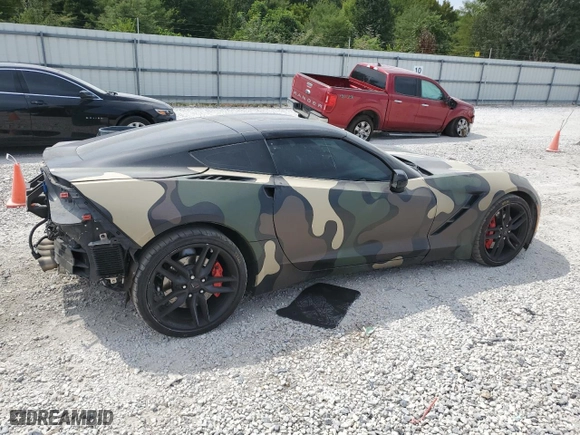 2016 Chevrolet Corvette Z51 2LT with VIN 1G1YK2D75G5108670, listed as a Copart auction lot 66790664 with 95,642 mi miles and Salvage Title. Bid and sale history available at carsss.com. Image 3.