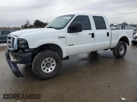 2005 Ford F-250 XL with VIN 1FTSW20P45ED38950, listed as a Copart auction lot 85577784 with 171,165 mi miles and Salvage Title. Bid and sale history available at DreamBid. Image 1.