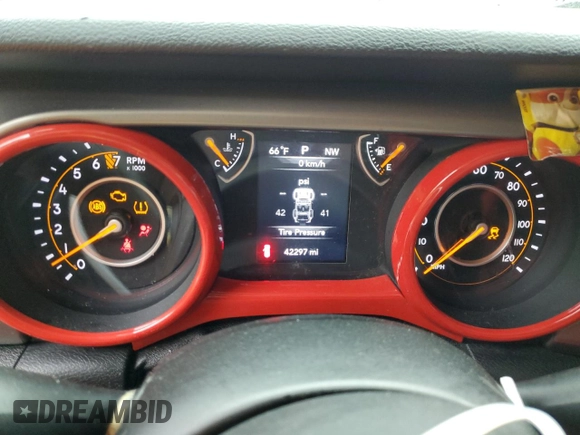 2018 Jeep Wrangler Unlimited Sport S z VIN 1C4HJXDG4JW137697, wystawiony jako Copart lot #56577525 z przebiegiem 42 297 mil mil oraz Szkoda całkowita • Salvage title. Historia ofert i sprzedaży dostępna na DreamBid. Obrazek 9.