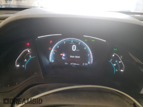 2019 Honda Civic LX with VIN 19XFC2F68KE011783, listed as a Copart auction lot 55649875 with 77,266 mi miles and Clean Title. Bid and sale history available at DreamBid. Image 9.