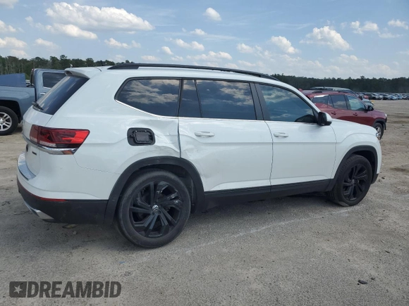 2022 Volkswagen Atlas SE z VIN 1V2HR2CA3NC528032, wystawiony jako Copart lot #57607665 z przebiegiem 34 714 mil mil oraz Czysty tytuł • Clean title. Historia ofert i sprzedaży dostępna na DreamBid. Obrazek 3.