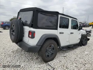 2024 Jeep Wrangler Sport with VIN 1C4PJXDG1RW349674, listed as a Copart auction lot 44331845 with 2,677 mi miles and Salvage Title. Bid and sale history available at carsss.com. Image 3.