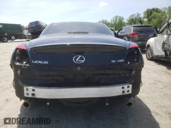 2006 Lexus SC 430 with VIN JTHFN48Y569006070, listed as a Copart auction lot 53947215 with 102,191 mi miles and Clean title. Bid and sale history available at DreamBid. Image 6.
