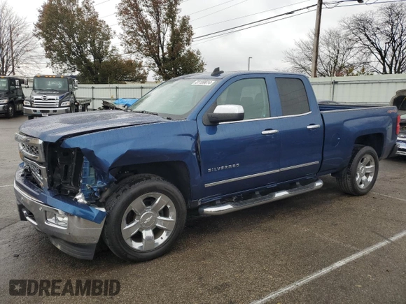 2015 Chevrolet Silverado 1500 LTZ with VIN 1GCVKSEC4FZ174074, listed as a Copart auction lot 81199614 with 72,619 mi miles and Salvage Title. Bid and sale history available at carsss.com. Image 1.