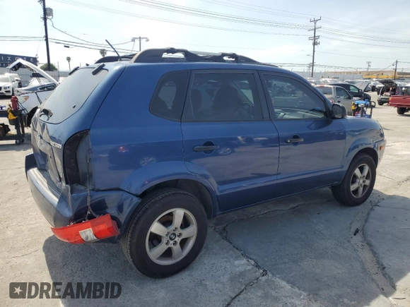 2008 Hyundai Tucson GLS with VIN KM8JM12B58U920493, listed as a Copart auction lot 49908505 with 202,954 mi miles and Salvage Title. Bid and sale history available at carsss.com. Image 3.