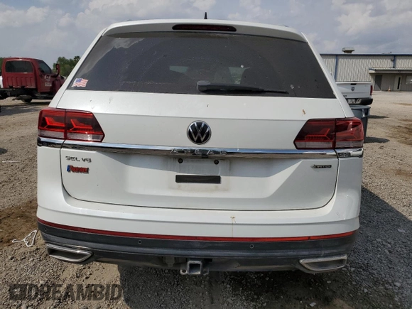 2023 Volkswagen Atlas SEL with VIN 1V2BR2CAXPC515819, listed as a Copart auction lot 50666225 with 43,872 mi miles and Salvage title. Bid and sale history available at DreamBid. Image 6.