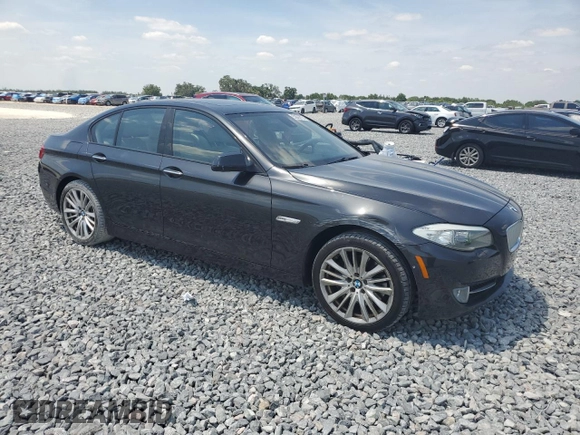 2012 BMW 5 Series 550i with VIN WBAFR9C58CDV59205, listed as a Copart auction lot 53656755 with 122,445 mi miles and Salvage Title. Bid and sale history available at carsss.com. Image 4.