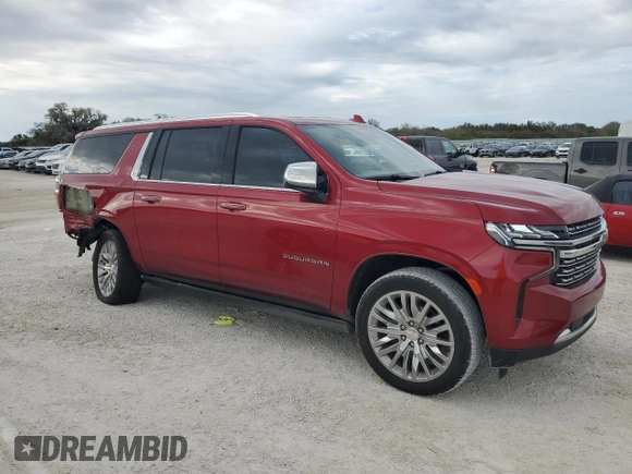 2023 Chevrolet Suburban Premier with VIN 1GNSKFKT2PR309933, listed as a Copart auction lot 79028294 with Not Provided miles and Salvage Title. Bid and sale history available at DreamBid. Image 4.