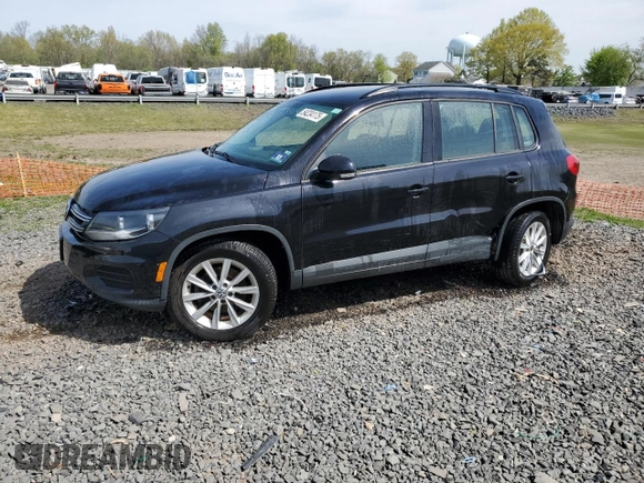 2017 Volkswagen Tiguan S with VIN WVGBV7AX2HK054782, listed as a Copart auction lot 54234175 with 67,044 mi miles and Salvage Title. Bid and sale history available at DreamBid. Image 1.