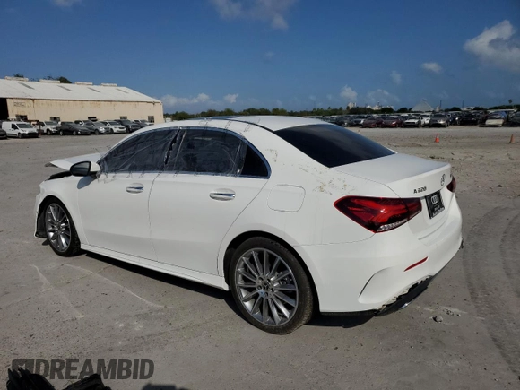 2022 Mercedes-Benz A 220 with VIN W1K3G4FB9NJ366958, listed as a Copart auction lot 79214284 with Not provided miles and Salvage title. Bid and sale history available at DreamBid. Image 2.