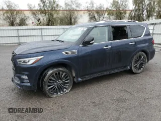 2021 Infiniti QX80 LUXE with VIN JN8AZ2AF7M9719552, listed as a Copart auction lot 45485615 with 55,564 mi miles and Clean Title. Bid and sale history available at carsss.com. Image 1.