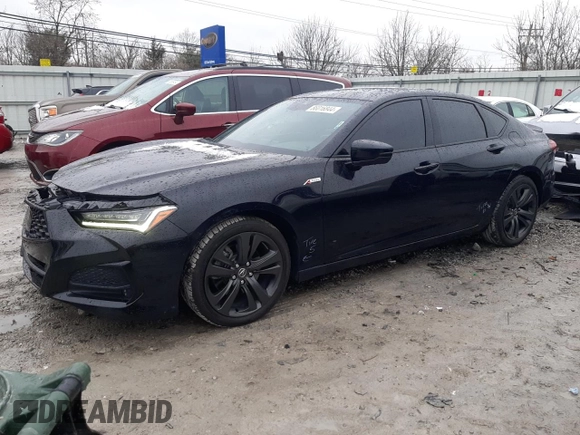 2021 Acura TLX w/A-Spec Package with VIN 19UUB6F50MA011146, listed as a Copart auction lot 86016844 with 26,819 mi miles and Salvage Title. Bid and sale history available at carsss.com. Image 1.