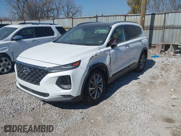 2020 Hyundai Santa Fe Limited with VIN 5NMS5CAD9LH240763, listed as a IAAI auction lot 41754101 with 66,450 mi miles. Bid and sale history available at carsss.com. Image 2.