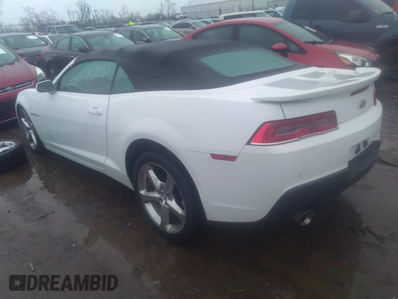 2015 Chevrolet Camaro LT with VIN 2G1FF3D35F9235032, listed as a IAAI auction lot 41095967 with 92,851 mi miles. Bid and sale history available at carsss.com. Image 3.