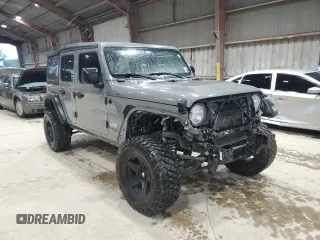 2018 Jeep Wrangler Unlimited Sport S с VIN 1C4HJXDNXJW225524, выставлен на аукционе Copart как лот 59790115 с пробегом 141 537 миль миль и Списание • Salvage title. История ставок и продаж доступна на DreamBid. Изображение 4.