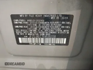 2014 Subaru Forester Premium with VIN JF2SJAEC7EH535318, listed as a IAAI auction lot 42370982 with 157,237 mi miles and . Bid and sale history available at DreamBid. Image 9.