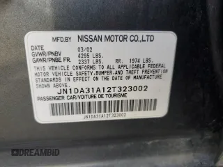 2002 Nissan Maxima GLE с VIN JN1DA31A12T323002, выставлен на аукционе Copart как лот 49682205 с пробегом 99 681 миль миль и Списание • Salvage title. История ставок и продаж доступна на DreamBid. Изображение 14.