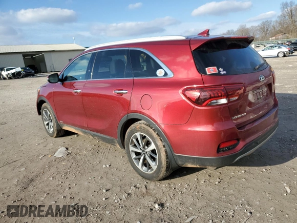 2019 Kia Sorento EX with VIN 5XYPHDA57KG458060, listed as a Copart auction lot 45328265 with 97,676 mi miles and Salvage Title. Bid and sale history available at DreamBid. Image 2.