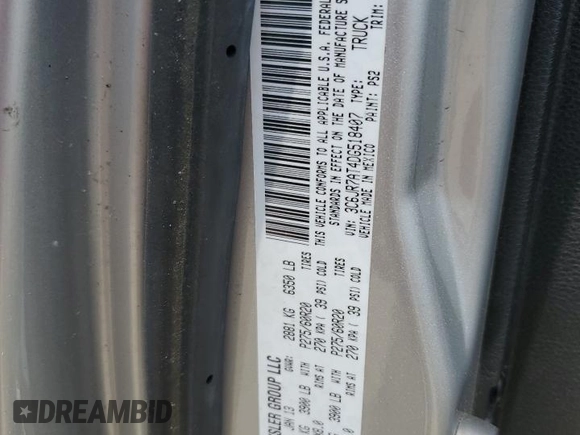 2013 Ram 1500 Express with VIN 3C6JR7AT4DG518407, listed as a Copart auction lot 60879224 with 117,643 mi miles and Salvage title. Bid and sale history available at DreamBid. Image 13.