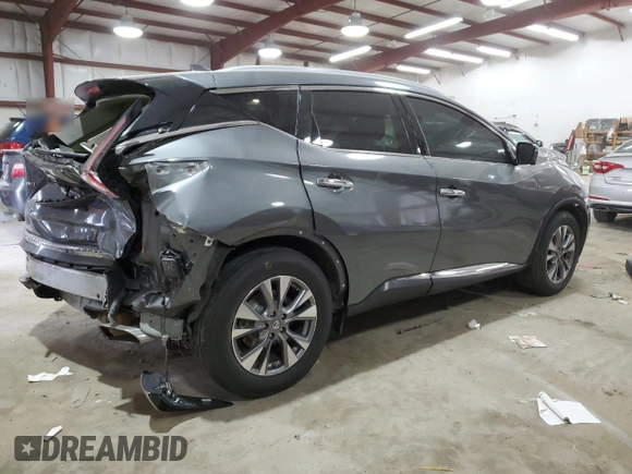 2017 Nissan Murano SL with VIN 5N1AZ2MH9HN184774, listed as a Copart auction lot 47986105 with 153,228 mi miles and Salvage Title. Bid and sale history available at DreamBid. Image 3.