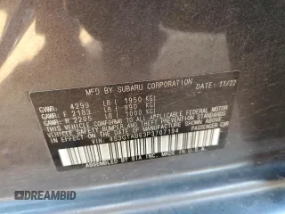 2023 Subaru Impreza with VIN 4S3GTAB63P3707194, listed as a Copart auction lot 42442705 with 26,087 mi miles and Salvage title. Bid and sale history available at DreamBid. Image 13.