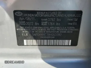 2011 Hyundai Elantra GLS with VIN 5NPDH4AE7BH053392, listed as a Copart auction lot 50444705 with 198,634 mi miles and Salvage Title. Bid and sale history available at carsss.com. Image 15.