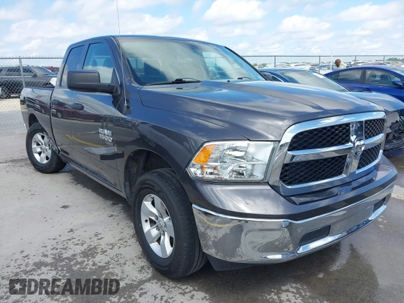 2020 Ram 1500 Tradesman with VIN 1C6RR6FG7LS114615, listed as a IAAI auction lot 42061182 with 97,341 mi miles and . Bid and sale history available at DreamBid. Image 1.