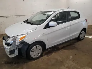 2021 Mitsubishi Mirage ES with VIN ML32AUHJ5MH006753, listed as a Copart auction lot 62587795 with 57,111 mi miles and Salvage title. Bid and sale history available at DreamBid. Image 1.
