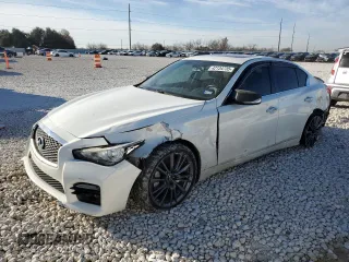 2015 Infiniti Q50 Premium with VIN JN1BV7AP9FM350293, listed as a Copart auction lot 42134735 with 138,152 mi miles and Salvage Title. Bid and sale history available at carsss.com. Image 1.