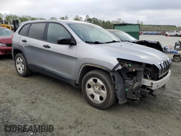 2015 Jeep Cherokee Sport with VIN 1C4PJLAB5FW541998, listed as a Copart auction lot 51995275 with 187,577 mi miles and Salvage Title. Bid and sale history available at carsss.com. Image 4.