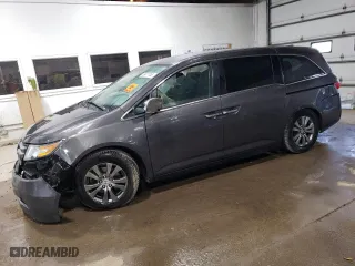 2016 Honda Odyssey SE with VIN 5FNRL5H33GB046380, listed as a Copart auction lot 53477755 with 107,205 mi miles and Salvage Title. Bid and sale history available at carsss.com. Image 1.
