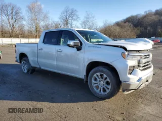 2023 Chevrolet Silverado 1500 LTZ with VIN 3GCUDGE83PG349351, listed as a Copart auction lot 84905394 with 25,034 mi miles and Salvage Title. Bid and sale history available at carsss.com. Image 4.