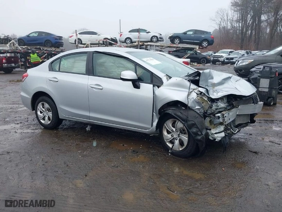2013 Honda Civic Sdn LX with VIN 2HGFB2F52DH587114, listed as a IAAI auction lot 41574862 with 63,587 mi miles. Bid and sale history available at carsss.com. Image 14.