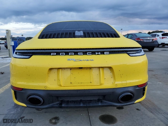 2021 Porsche 911 Carrera with VIN WP0AA2A93MS205400, listed as a Copart auction lot 74017334 with 0 mi miles and Non Repairable. Bid and sale history available at carsss.com. Image 6.