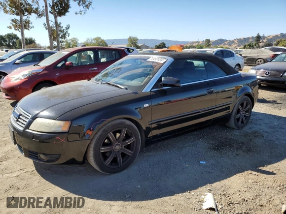 2004 Audi A4 1.8T with VIN WAUAC48H84K012238, listed as a Copart auction lot 70497434 with 106,292 mi miles and Salvage Title. Bid and sale history available at carsss.com. Image 1.
