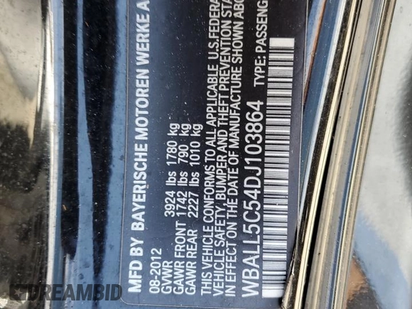 2013 BMW Z4 sDrive28i with VIN WBALL5C54DJ103864, listed as a Copart auction lot 74069774 with 36,161 mi miles and Salvage Title. Bid and sale history available at carsss.com. Image 13.