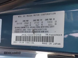 2010 Mazda 3 i Touring with VIN JM1BL1SGXA1272938, listed as a IAAI auction lot 42068263 with 146,848 mi miles and . Bid and sale history available at DreamBid. Image 9.